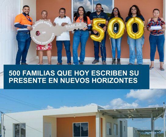 Barrick  Pueblo Nuevo a  través de   su  fundación Nuevos Horizontes alcanza a  500 familias y consolidando  su integración económica en Sánchez Ramírez